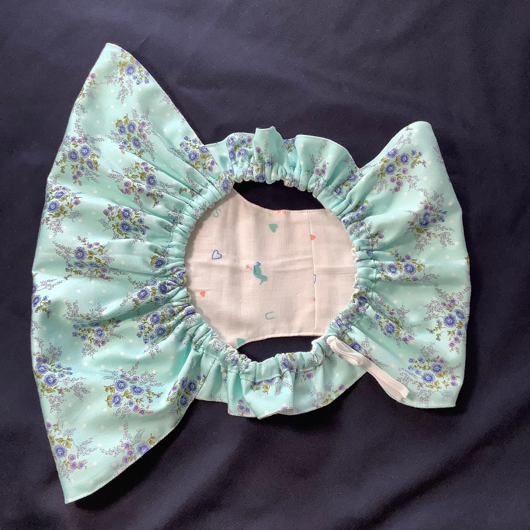 フンティ・姫パン・ふんどしパンツ【027-a】繊細さん敏感肌に優しいリラクゼーションふんティ青フラワーwガーゼ海 | 4枚目